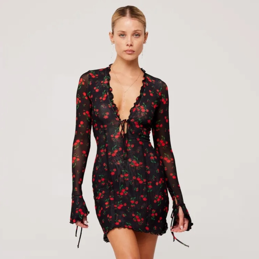 Resa Sloane Mini Dress in Rosette; XS